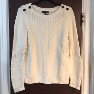 Cable knit cream sweater